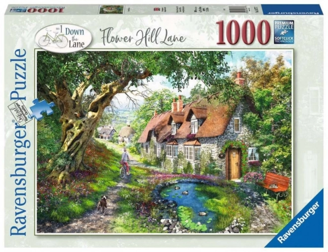 Puslespil 2D 1000 stykker Vej mellem blomsterbjerget