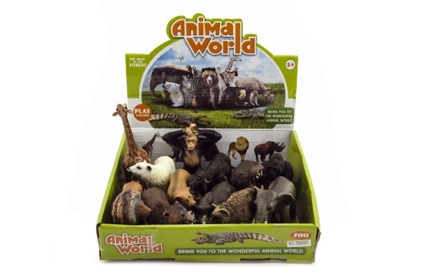 Safari ZOO dyr plast 10cm mix arter - 1 stk