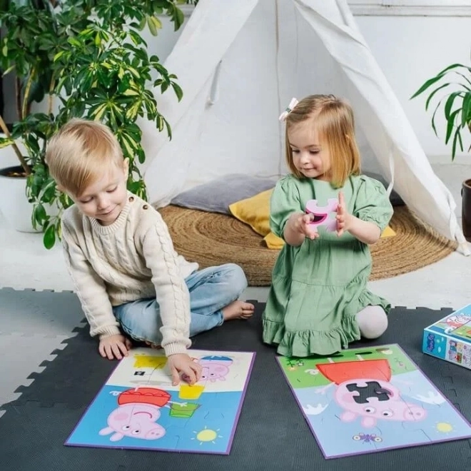 Baby MAXI 2x10 dele puslespil Peppas munter dag, Lille Gris Peppa