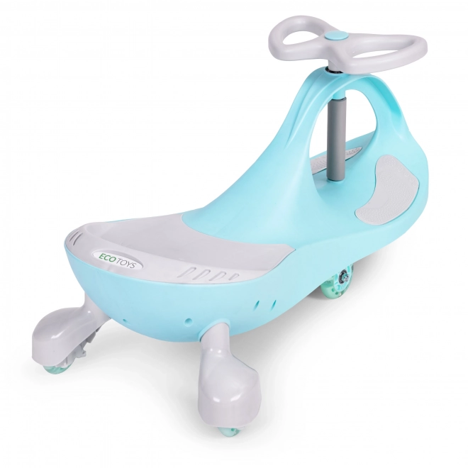 Børnebil med lysende hjul blå Ecotoys