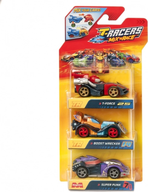 T-Racers Mix 'N Race biler 3 stk
