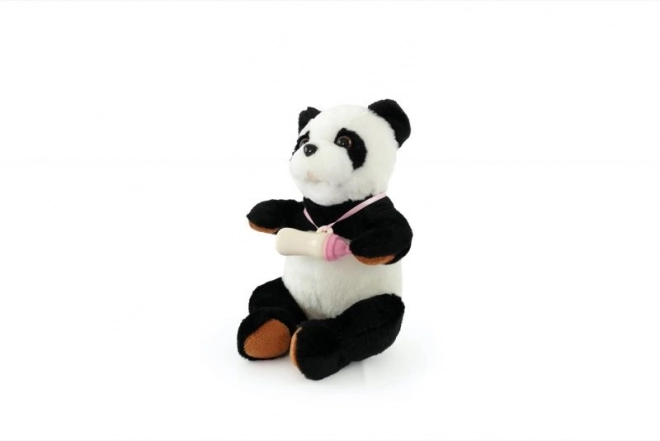 Interaktiv panda med flaske