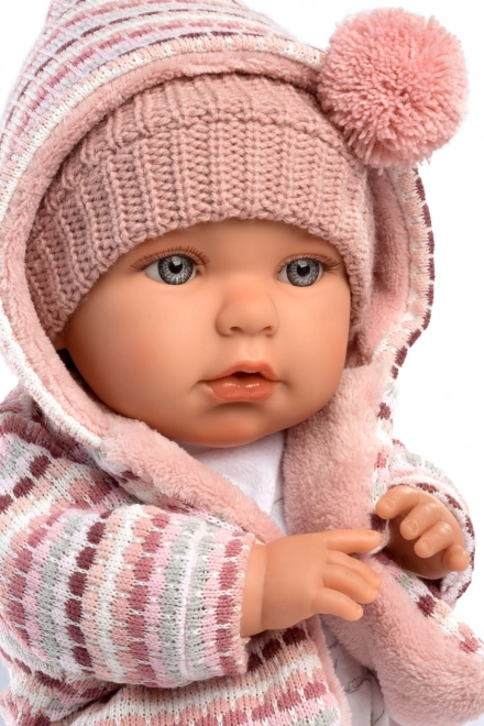 Llorens Baby Julia - realistisk dukke med lyde og blødt stofkrop - 42 cm