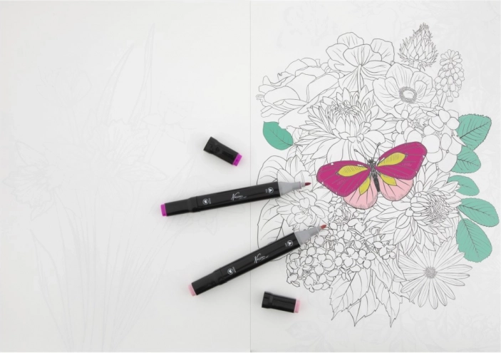 Detaljerede blomsterdesigns