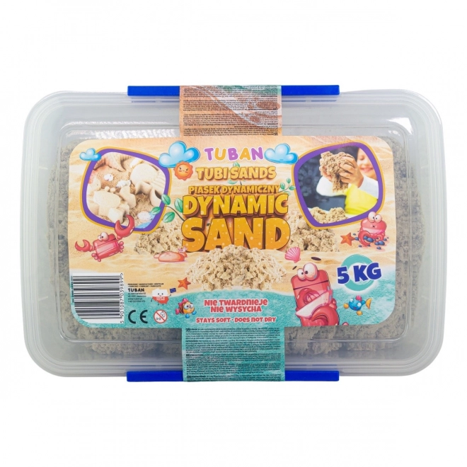 Dynamisk sand 5 kg i praktisk kasse
