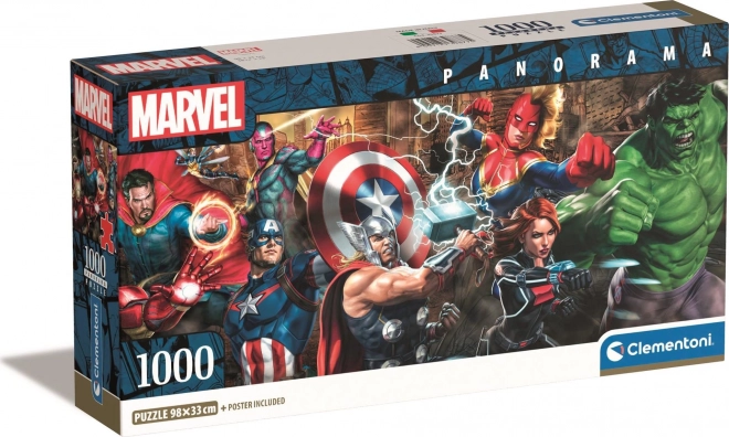 Panorama Puzzle Avengers 1000 Brikker
