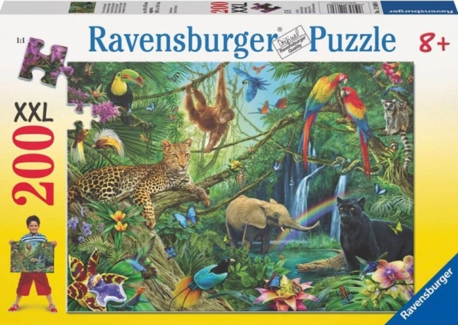 Puslespil Dyr i Junglen 200 brikker fra Ravensburger