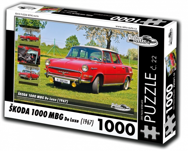 puslespil retro-biler Škoda 1000 MBG De Luxe 1000 brikker