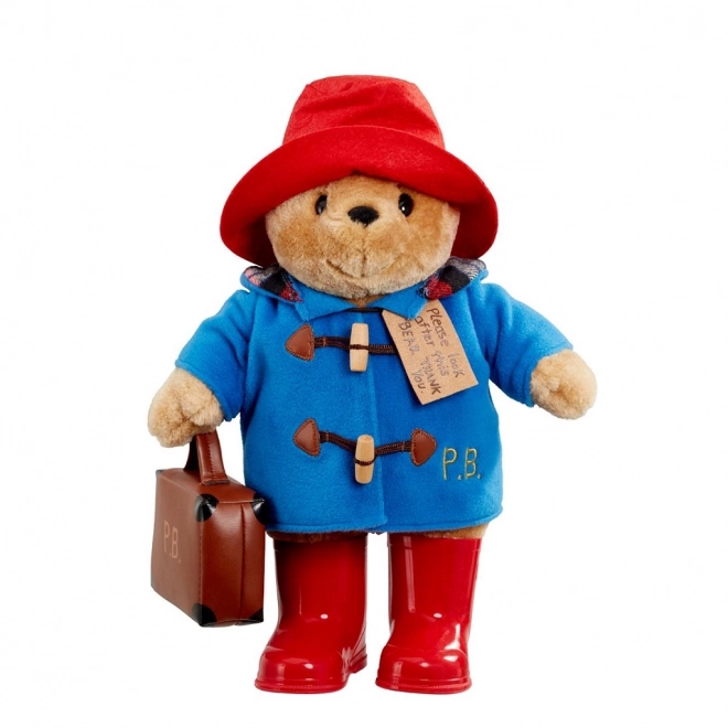 Rainbow Plysbjørnen Paddington med støvler og kuffert