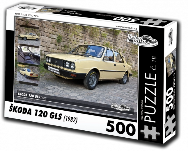 Retro-biler puslespil Škoda 120 GLS 500 brikker