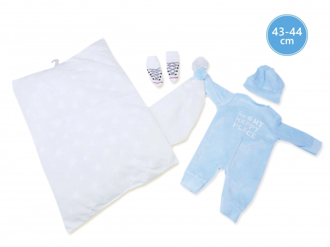 Realistisk babydukke med lyde og blødt krop 44 cm