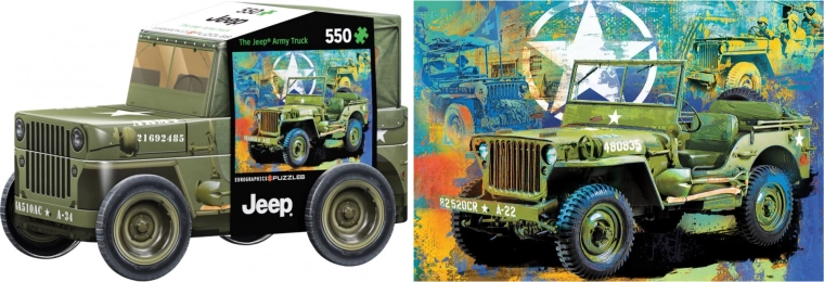 Eurographics puslespil i blikæske Militær jeep 550 brikker