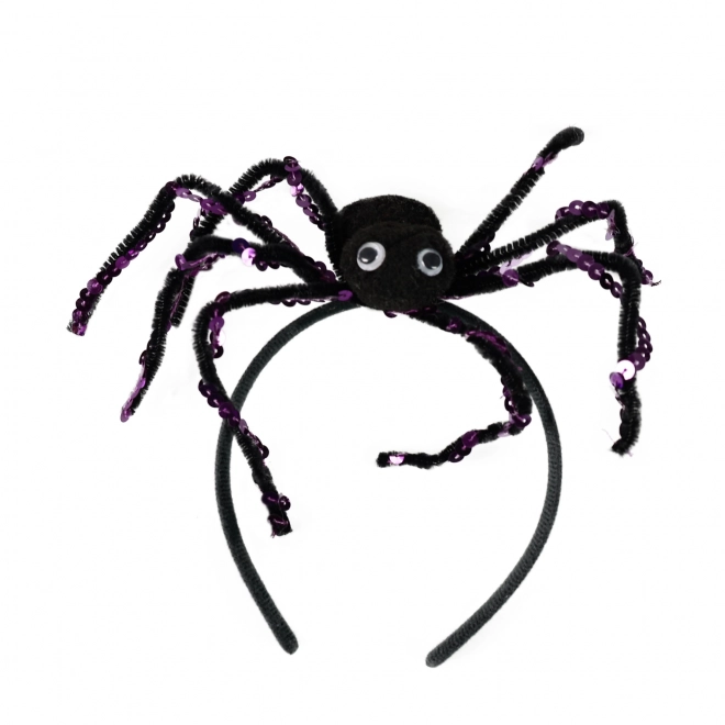 Hårbånd Halloween med sort edderkop