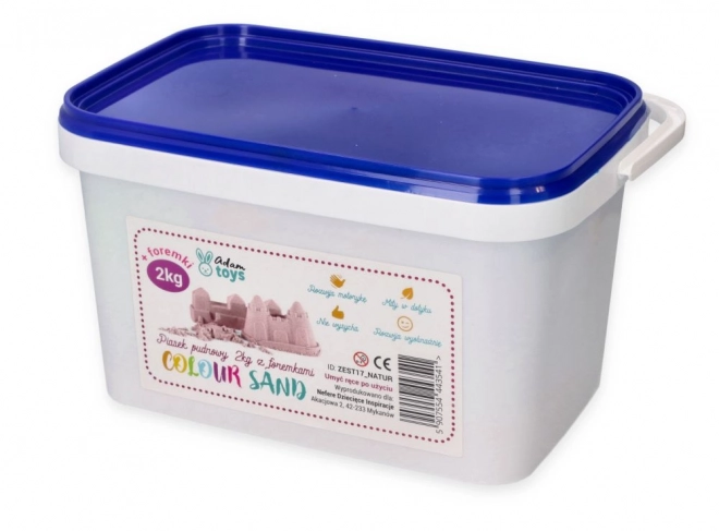 ADAM TOYS Kinetisk sand lyserød 2 kg + forme og skovl