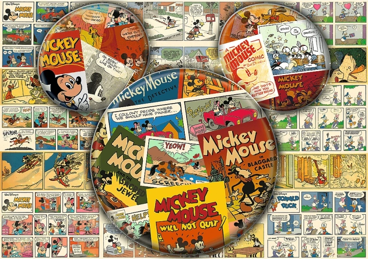 Puslespil Mickey Mouse Tegneserie 1000 brikker
