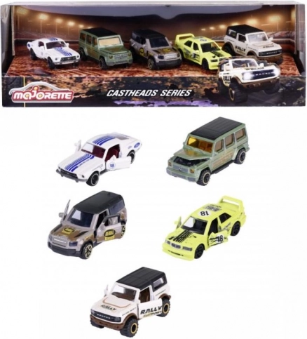 Gavesæt med støbte metalbiler CastHeads Series 1:64 (5 stk.)