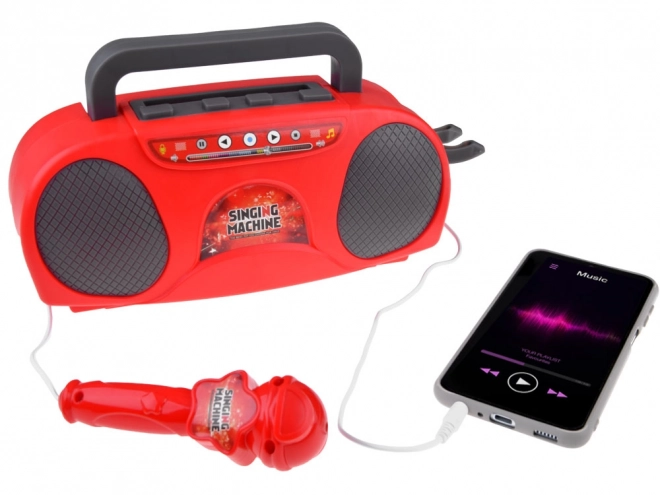 Børneradio med trådløs højttaler og mikrofon