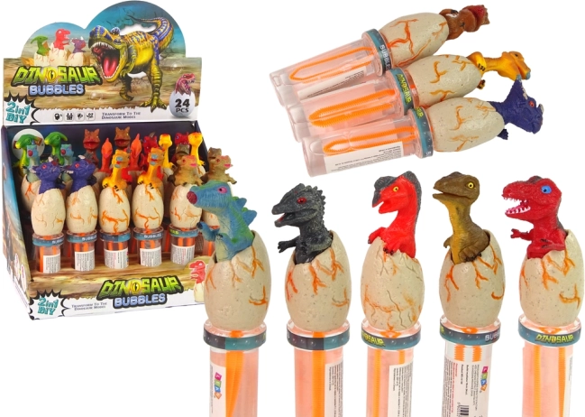 Sæbebobler med dinosaurer 18 cm – forskellige farver
