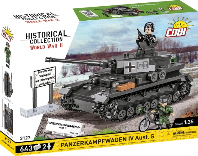 COBI 3127 Anden Verdenskrig Tysk tank Panzerkampfwagen IV Ausf. G 1:35