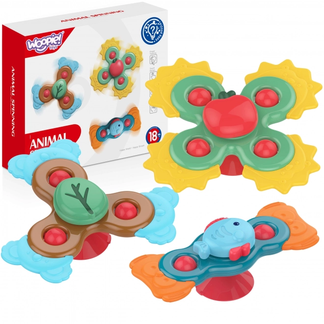 Woopie børns lærende sensorisk spinner 3-i-1 i farverigt design