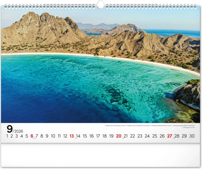 Væghængt kalender Havet 2026