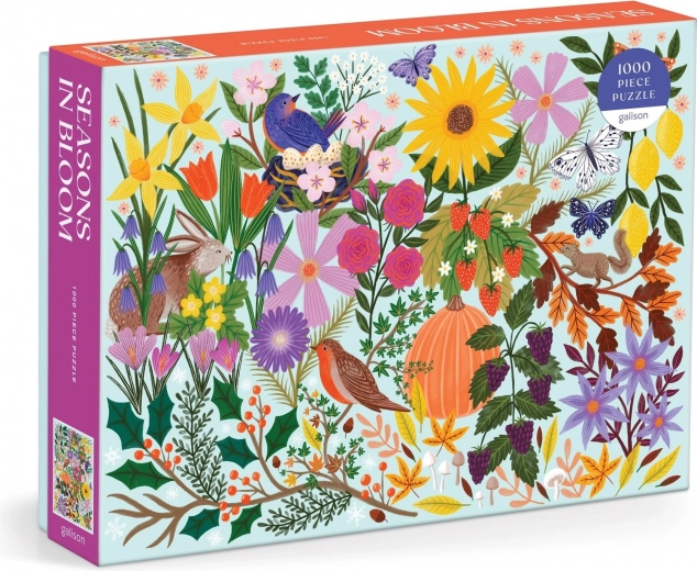 Galison puslespil Årstider i blomster 1000 brikker