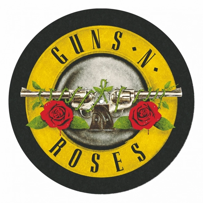 Pladespillerunderlag med motiv af Guns and Roses