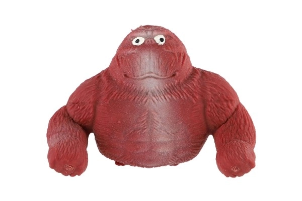 Gorilla antistress strækbar fyldt med sand 400 g silikone 12 cm 4 farver 8 stk i boks