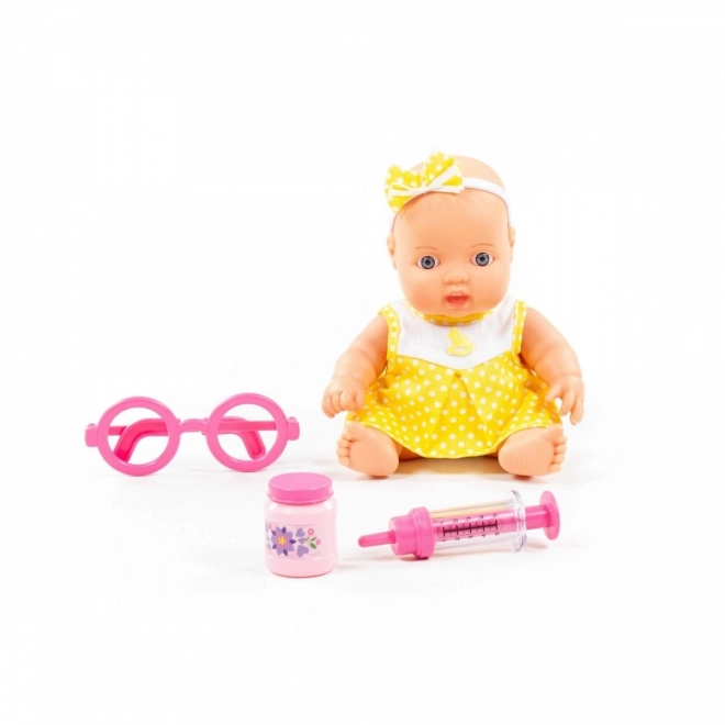 Sygt baby med tilbehør