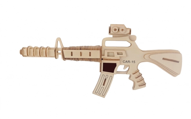 Træ 3D puslespil Maskinpistol