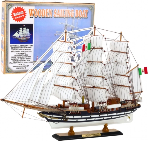 Dekorativ model af sejlbåden Amerigo Vespucci 64x46 cm