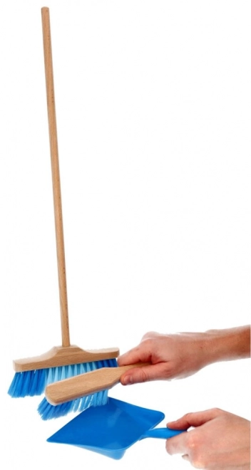 Goki fejesæt med kost 3 stk blå