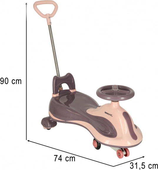 Gravitationsløbehjul Swing FIX S2 med håndtag