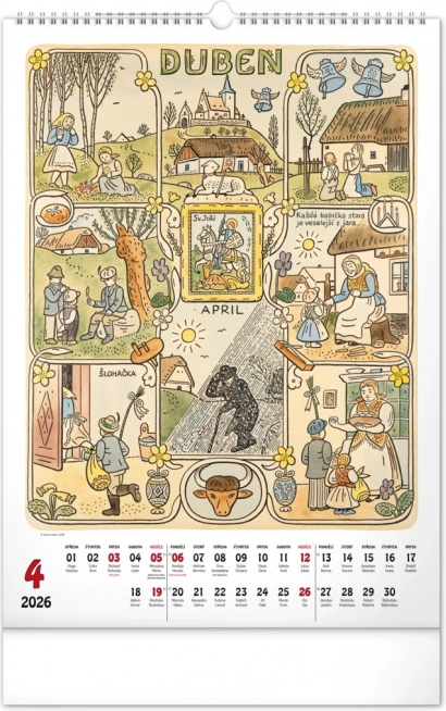 Vægkalender Josef Lada 2026