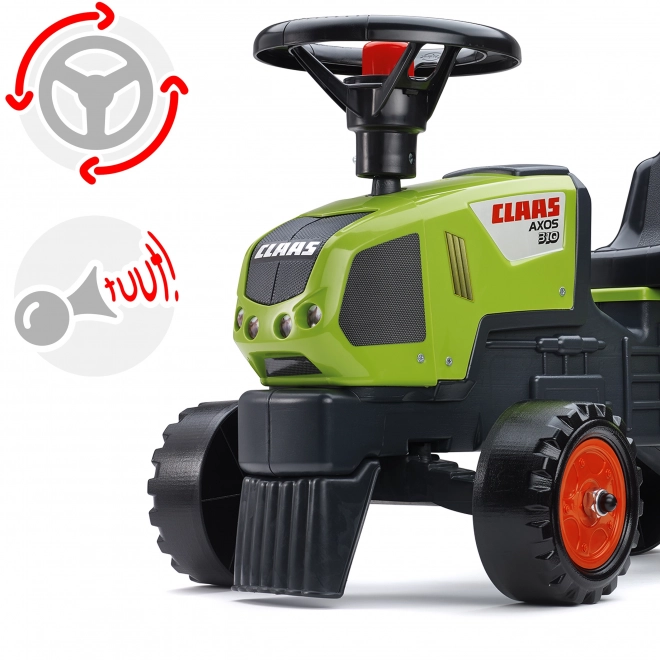 Gåbil - Claas traktor med rat og trailer