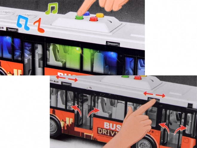 Stor bus med lyde og lys