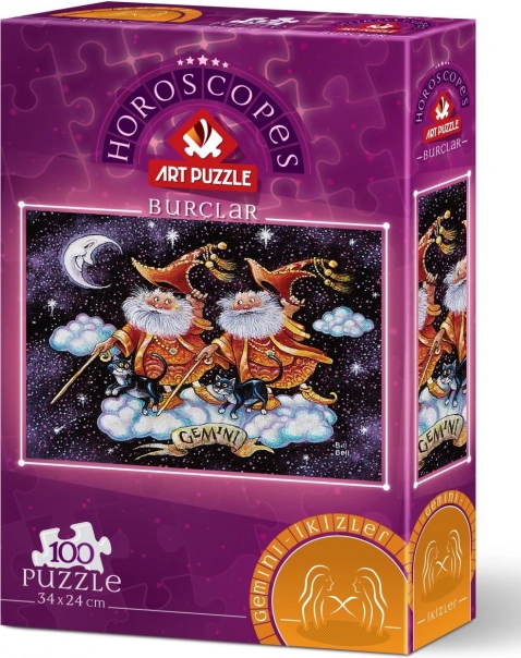 ART PUZZLE Tvillinger – stjernetegn, 100 brikker