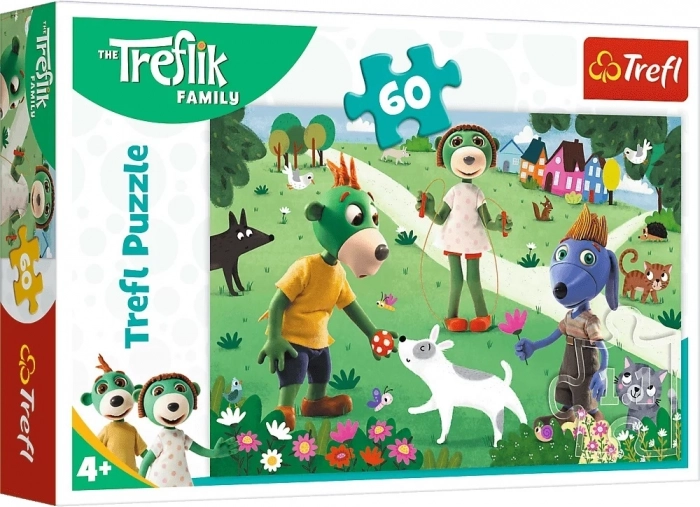 Puslespil Familien Treflíkov – Glædelig dag 60 brikker