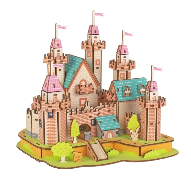 Træ 3D puslespil - Slot i paradis
