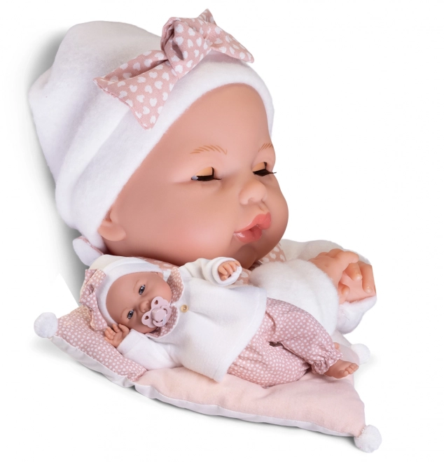 Antonio Juan Bimba blinkende dukke baby med blødt stofkrop - 37 cm