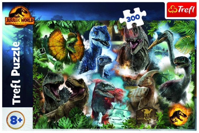 Puslespil 300 brikker Favoritdinosaurer Jurassic Verden