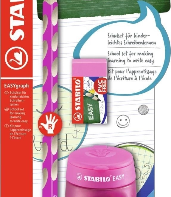 Stabilo Easygraph skolesæt til højrehåndede pink