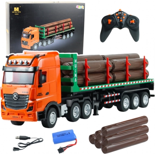 RC lastbil til transport af træ HUINA 1:18