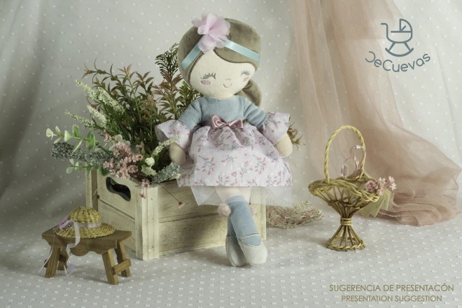 DeCuevas 20045 Plysbamse PROVENZA - 36 cm med vugge