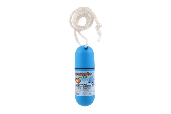Sparegris til halsen med snor 11,5 cm plast ass. mix farver