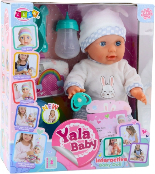 Dukke baby tisse med tilbehør og lyde