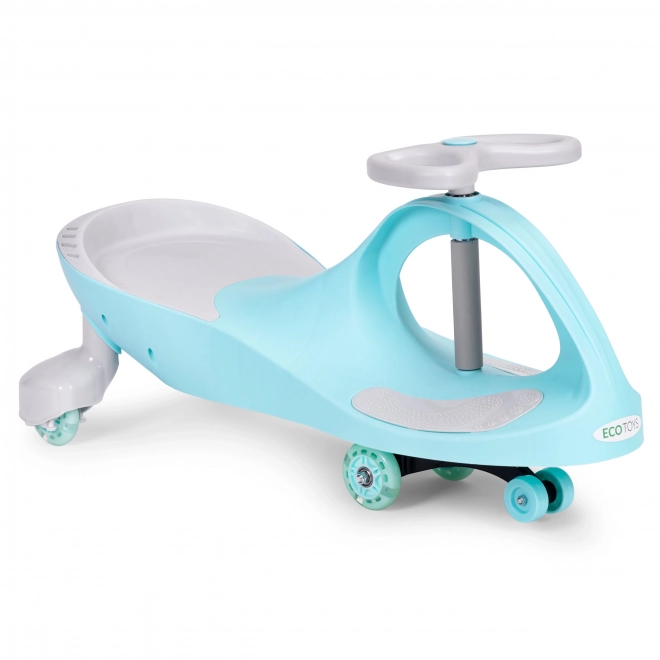 Børnebil med lysende hjul blå Ecotoys