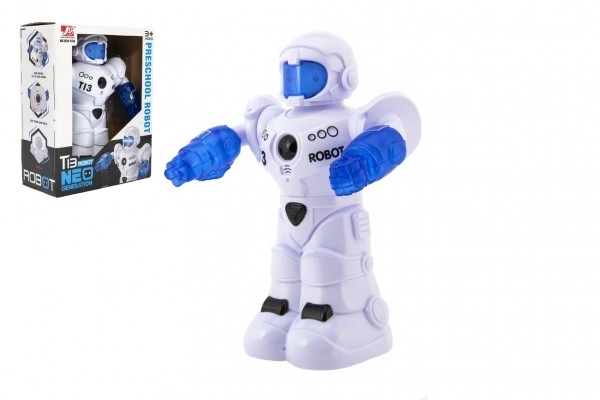 Kørende talende robot med lys og lyd i kasse