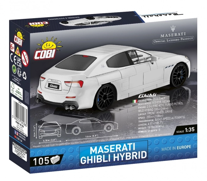 COBI 24566 MASERATI GHIBLI Hybrid, 1:35, 105 klodser