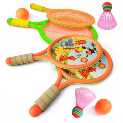 Børne badmintonketchere Dinosaurer Orange Grøn